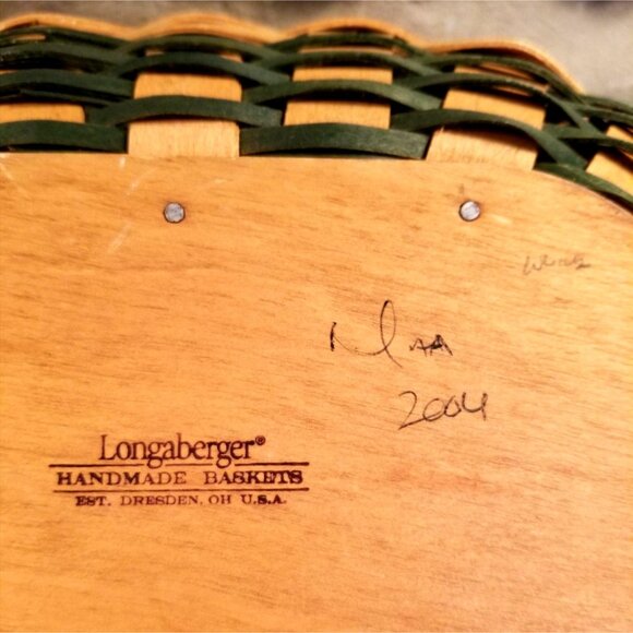 2004 Longaberger Green Get Together Basket Christmas Collection Protector Liner - Picture 9 of 9